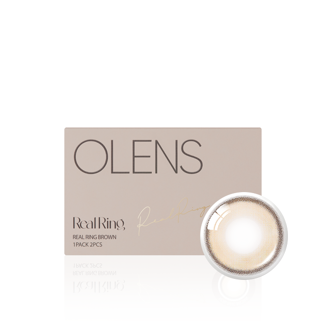 OLENS彩色CON｜Olens Real Ring Brown 1 Month 月拋隱形眼鏡｜每盒2片♡♡｜月拋one month