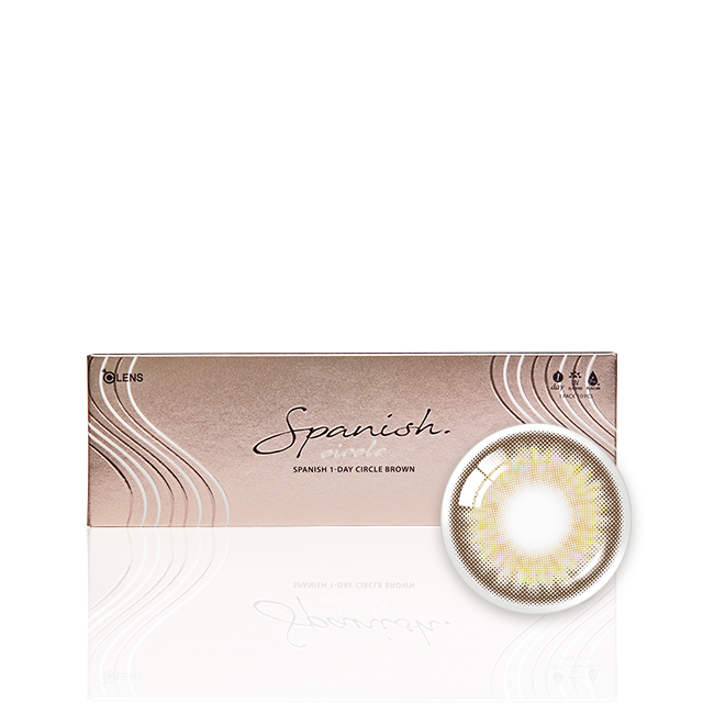 OLENS彩色CON｜Olens Spanish Circle Brown 1 Day 日拋隱形眼鏡｜每盒20片♡♡｜日拋one day