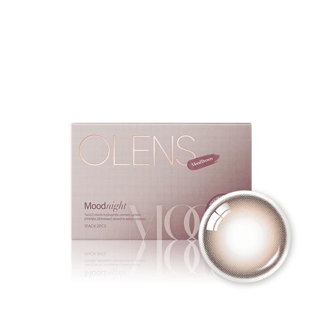 OLENS彩色CON｜Olens Moodnight Mood Brown 1 Month 月拋隱形眼鏡｜每盒2片♡♡｜月拋one month