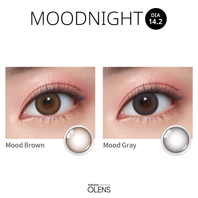 OLENS彩色CON｜Olens Moodnight Mood Gray 1 Day 日拋隱形眼鏡｜每盒10片♡♡｜日拋one day