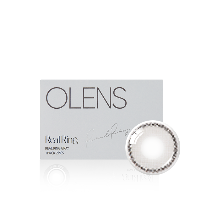 OLENS彩色CON｜Olens Real Ring Gray 1 Month 月拋隱形眼鏡｜每盒2片♡♡｜月拋one month