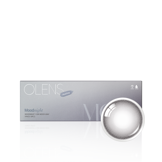 OLENS彩色CON｜Olens Moodnight Mood Gray 1 Day 日拋隱形眼鏡｜每盒10片♡♡｜日拋one day