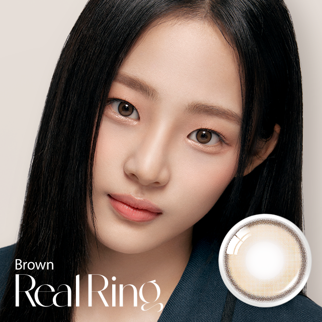 OLENS彩色CON｜Olens Real Ring Brown 1 Month 月拋隱形眼鏡｜每盒2片♡♡｜月拋one month