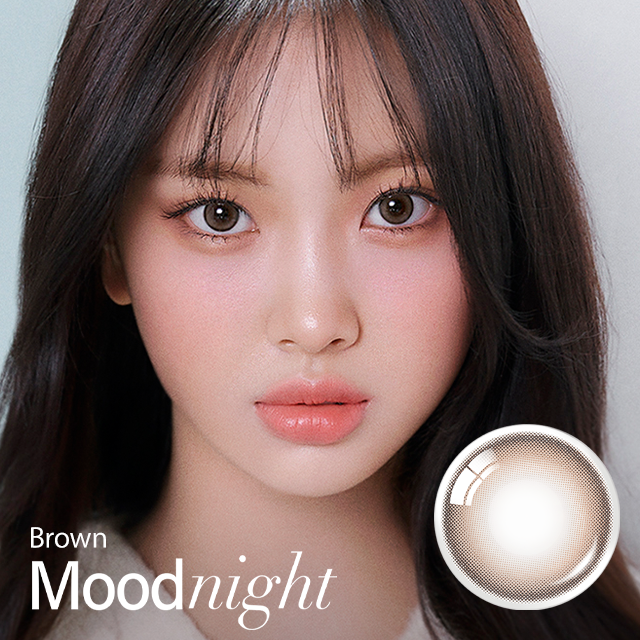 OLENS彩色CON｜Olens Moodnight Mood Brown 1 Month 月拋隱形眼鏡｜每盒2片♡♡｜月拋one month