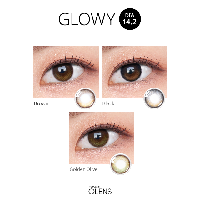 OLENS彩色CON｜Olens Eyelighter Glowy Black 1 Day 日拋隱形眼鏡｜每盒20片♡♡｜日拋one day