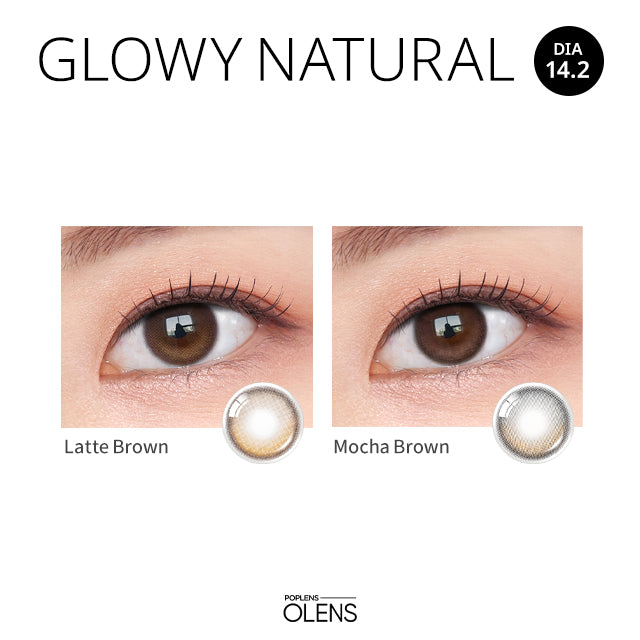OLENS彩色CON｜Olens Glowy Natural Mocha Brown 1 Month 月拋隱形眼鏡｜每盒2片♡♡｜月拋one month