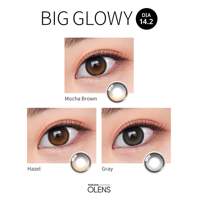 OLENS彩色CON｜Olens Big Glowy Mocha Brown 1 Month 月拋隱形眼鏡｜每盒2片♡♡｜月拋one month