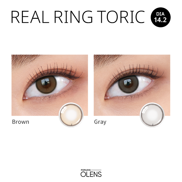 OLENS彩色CON｜Olens Real Ring Gray 1 Month Toric 月拋隱形眼鏡｜每盒1片♡♡｜月拋one month