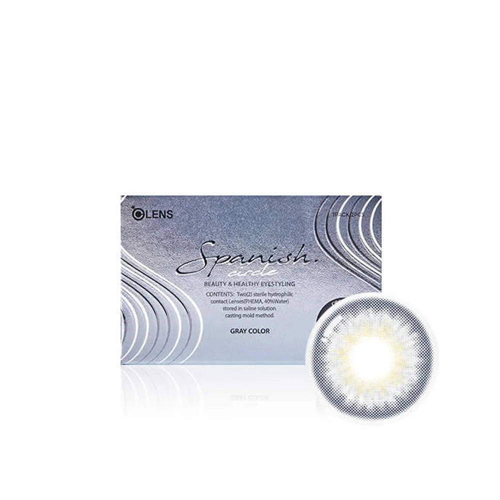 OLENS彩色CON｜Olens Spanish Circle Gray 1 Month 月拋隱形眼鏡｜每盒2片♡♡｜月拋one month